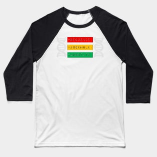 Bioinformatics Genome Sequence Assemble Annotate Traffic Light Labels Baseball T-Shirt